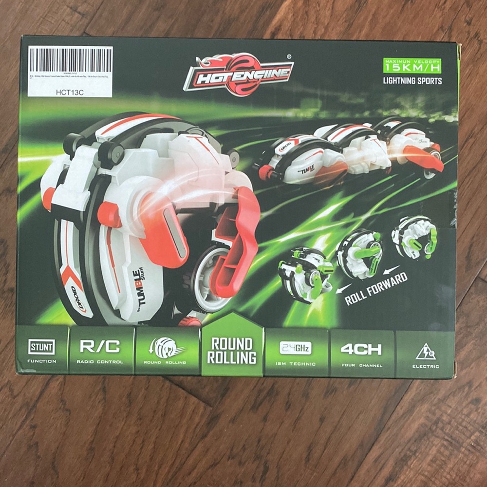 New in box - HCT Engine RC Round Rolling stunt car